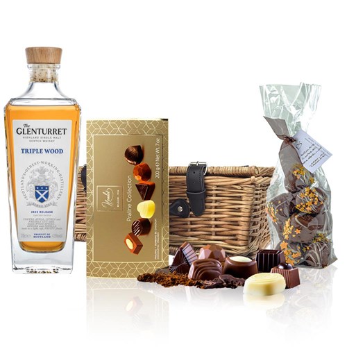 The Glenturret Triple Wood Single Malt Whisky 70cl And Chocolates Hamper